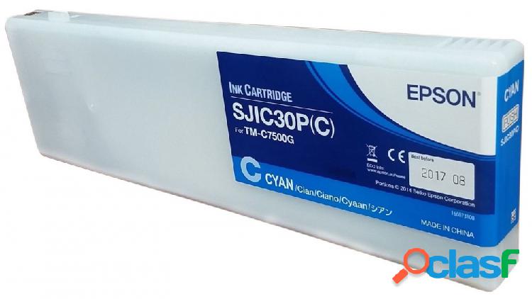 Cartucho Epson SJIC30P Cyan Gloss, para ColorWorks C7500G