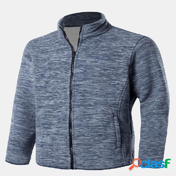 Chaquetas de cuello alto con forro polar de invierno al aire