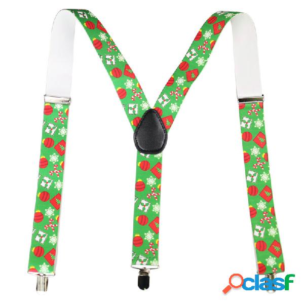 Christmas Old Man Strap Clip 3.5cm Wide Suspender Cinturón