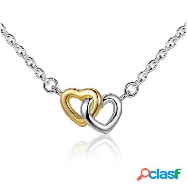 Classic Heart Pendant Womens Necklaces Silver Gold corazón