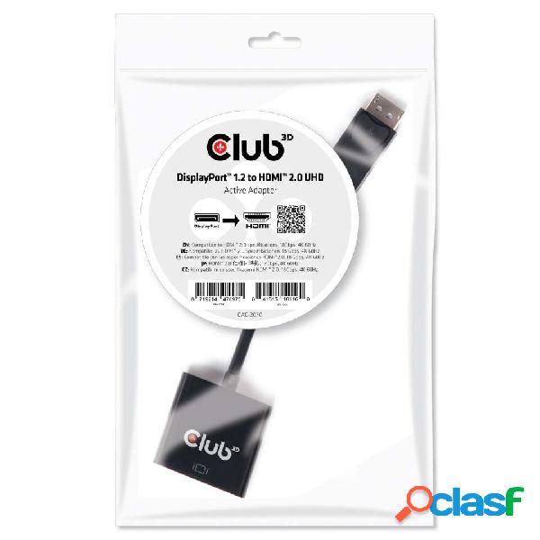 Club 3D Adaptador Displayport Macho - HDMI Hembra, Negro