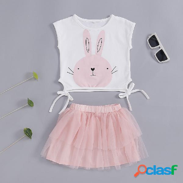 Conjuntos de ropa de verano para niñas lindos conejos (tops