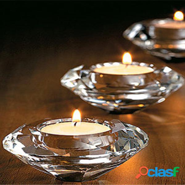 Cristal de té de cristal luz candelabros candelabros de pie