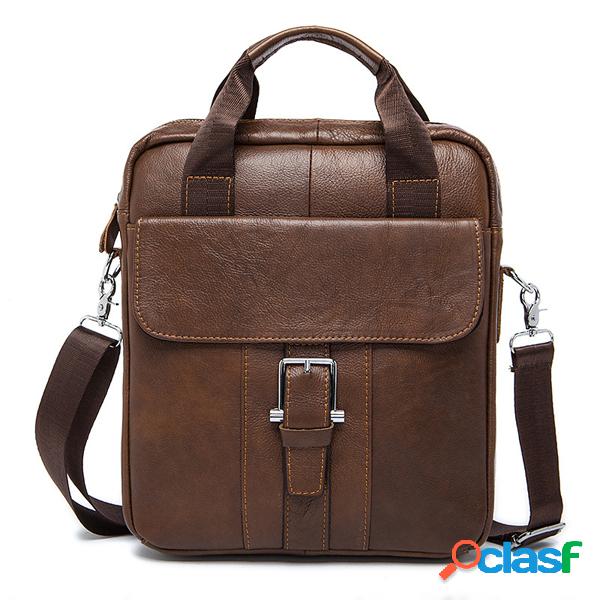 Cuero genuino Crossbody bolso de negocios de negocios