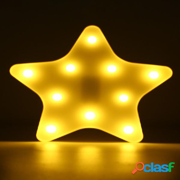 Cute Star LED Luz de noche para pared Batería Lámpara