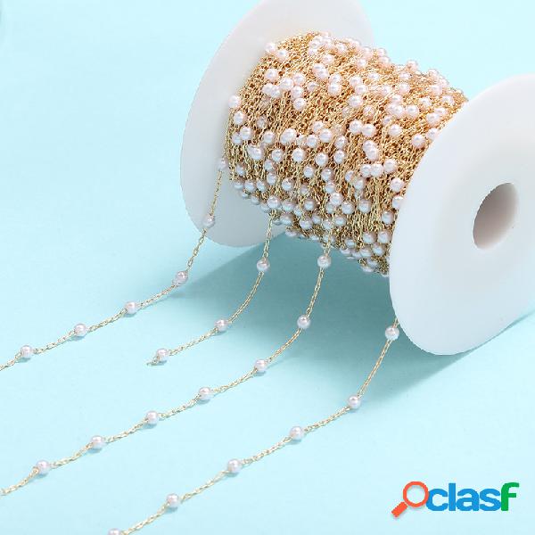 DIY Material hecho a mano Bolsa Cadena de cuentas de perlas