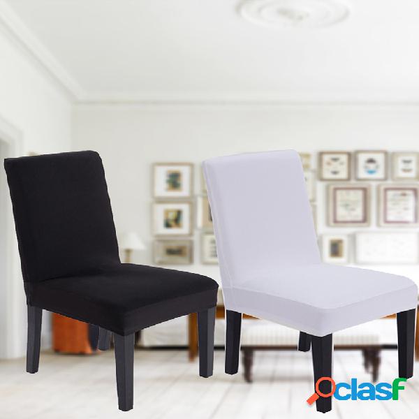 Elegante funda de silla elástica blanca y negra Universal