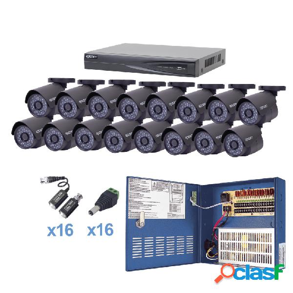 Epcom Kit de Vigilancia KEVTX8T16B de 16 Cámaras CCTV