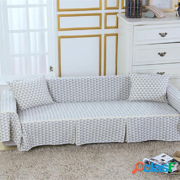 Funda de sofá de lino de algodón de 1/2/3 plazas Funda de