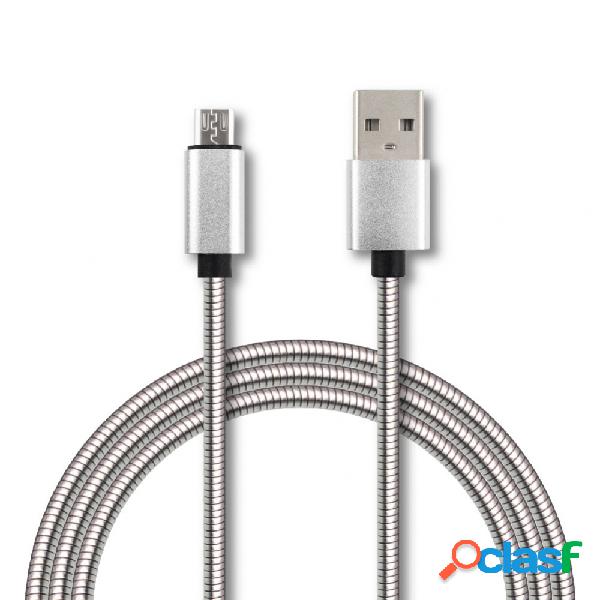 Ghia Cable USB A Macho - Micro USB A Macho, 1 Metro, Plata