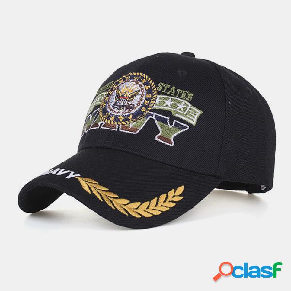 Gorra de béisbol bordada patriótica de la marina americana