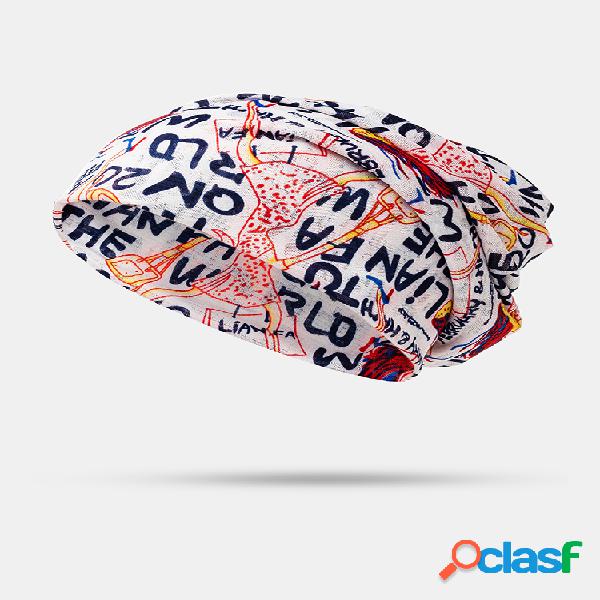 Gorro de seda con estampado transpirable para hombre y mujer