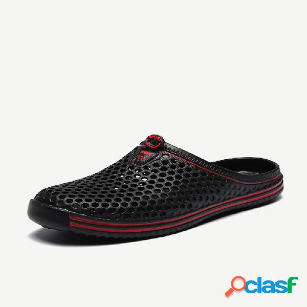 Hombre Comfy Breathabl Hole Slip On Soft Sole Playa