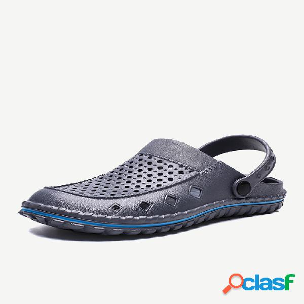 Hombre Comfy Soft Sole Slip On Casual Hole Playa Garden