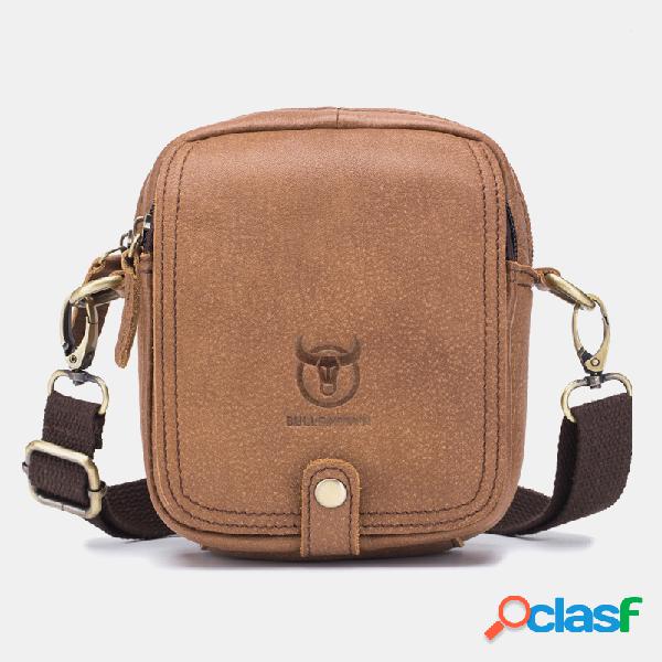 Hombre Piel Genuina Bandolera casual multicapas Bolsa Hombro