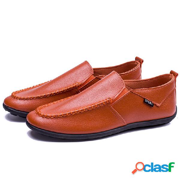 Hombres Low Top Pure Color Comfy Soft Sole Slip On Casual