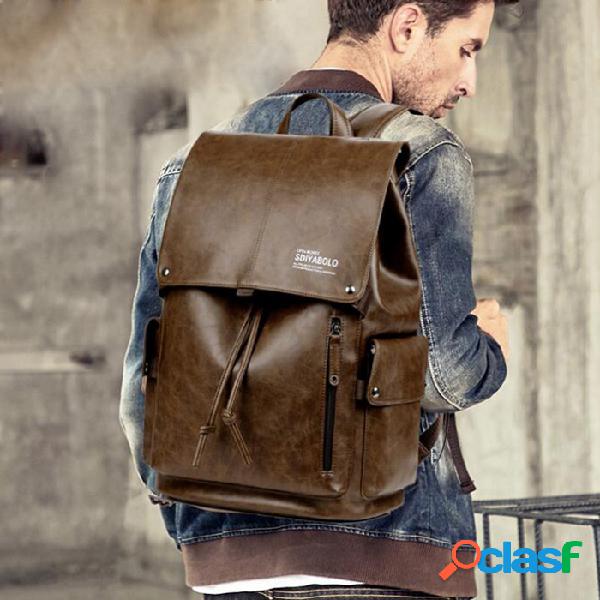 Hombres Sólido Casual Multifunción Moda Mochila para