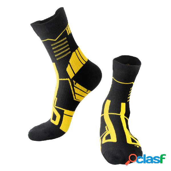 Hombres deportes de tubo largo calcetines Nylon Transpirable