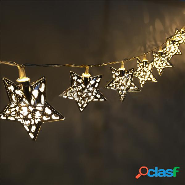 KCASA 3.3M 20 LED Metal Star String Lights LED Fairy Lights