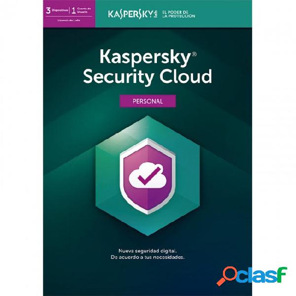 Kaspersky Security Cloud Personal, 3 Dispositivos, 1 Cuenta