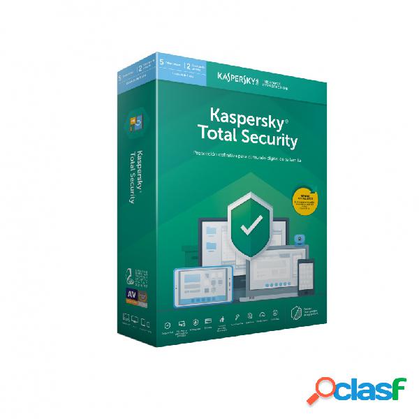 Kaspersky Total Security 2019, 5 Usuarios, 1 Año,