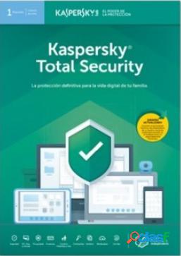 Kaspersky Total Security, 5 Dispositivos; 2 Cuentas KPM; 1