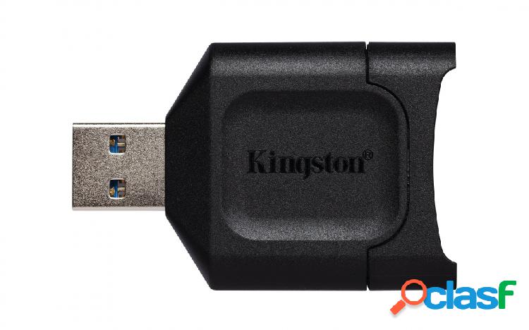 Kingston Lector de Memoria MLP, SD, USB 3.2, Negro