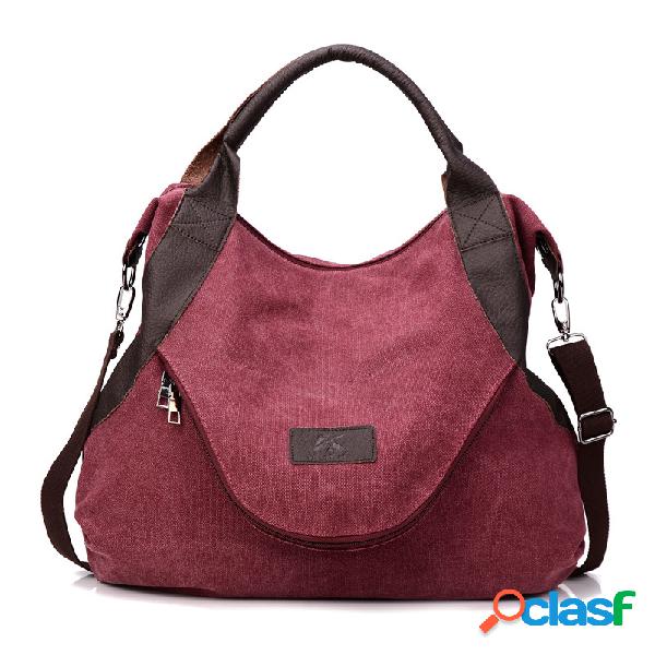 Lona Gran capacidad Casual Bolso Hombro Bolsa Crossbody