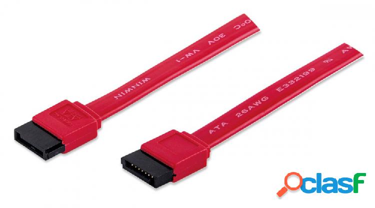 Manhattan Cable SATA-SATA, 50cm, Rojo