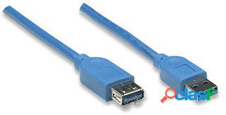 Manhattan Cable USB 3.2 A Macho - USB A Hembra, 3 Metros,