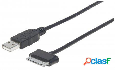 Manhattan Cable USB A Macho - Samsung 30pin Macho, 1Metro,
