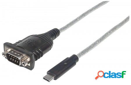 Manhattan Cable USB C Macho - Serial Macho, 45cm, Negro