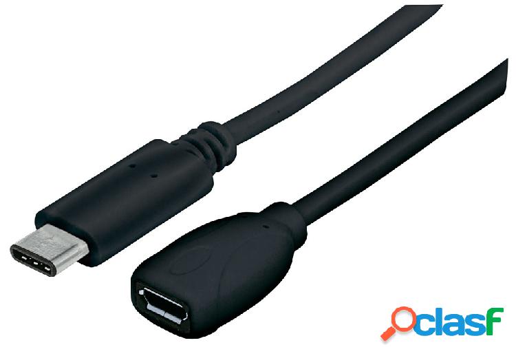 Manhattan Cable USB C de Alta Velocidad, USB C Macho - Micro