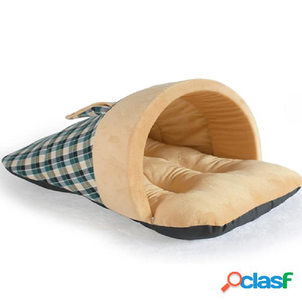 Mascota Perro Gato Soft Dormir tibio Bolsa Estera de cama de