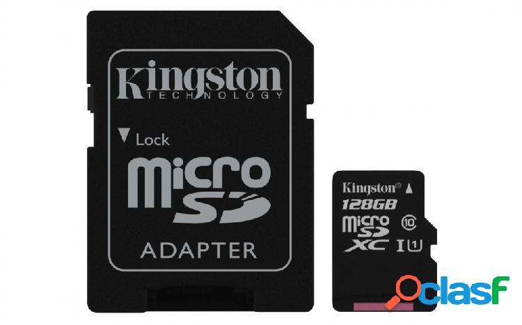 Memoria Flash Kingston Canvas Select, 128GB MicroSD UHS-I