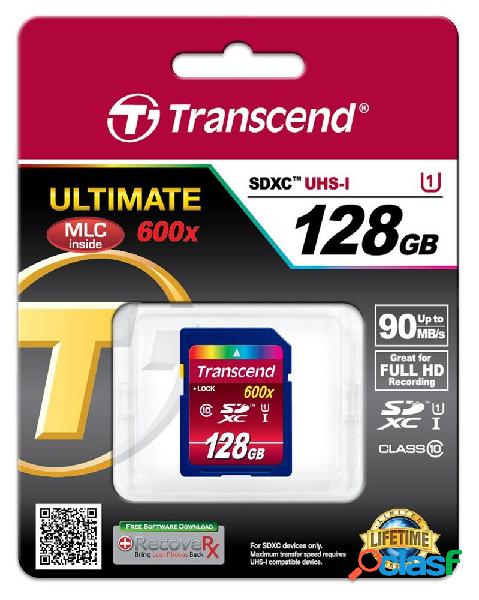 Memoria Flash Transcend TS128GSDXC10U1, 128GB SDXC UHS-I