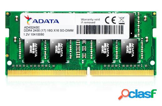 Memoria RAM Adata DDR4, 2400MHz, 16GB, CL17, SO-DIMM