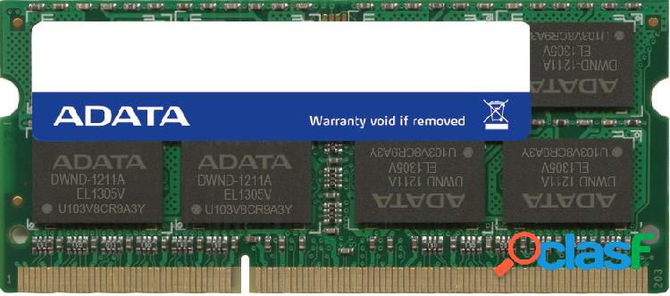 Memoria RAM Adata LoVo DDR3L, 1600MHz, 4GB, CL11, 1.35V,