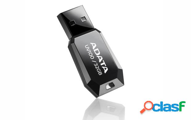 Memoria USB Adata DashDrive UV100, 32GB, USB 2.0, Negro