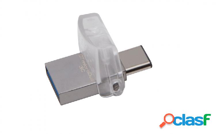 Memoria USB Kingston DataTraveler microDuo 3C, 128GB, USB