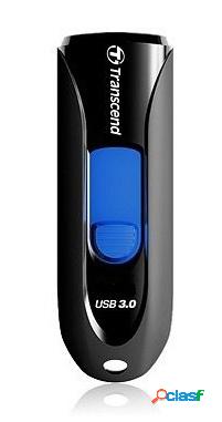 Memoria USB Transcend JetFlash 790, 128GB, USB 3.0, Negro