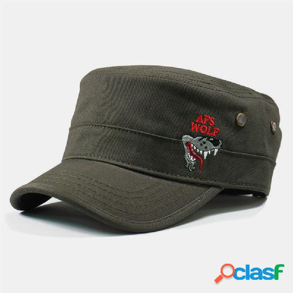 Men & Mujer Gorra plana bordada de color liso militar Gorra