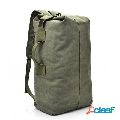Mochila de viaje de lona de gran capacidad para hombres al