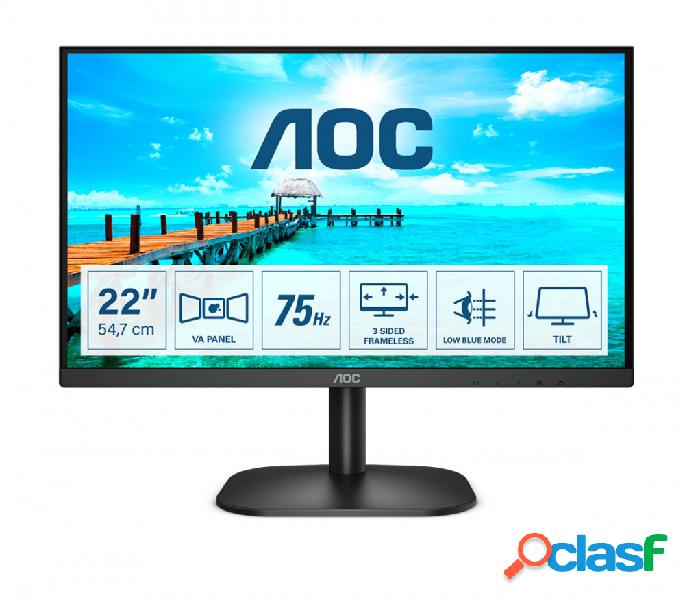 Monitor AOC 22B2H LED 21.5", Full HD, Widescreen, 75Hz,