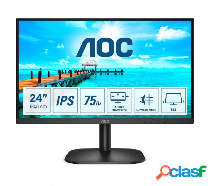 Monitor AOC 24B2XH LED 23.8", Full HD, Widescreen, 75Hz,