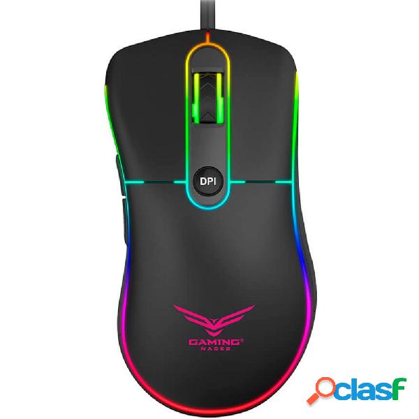 Mouse Gamer Naceb Óptico NA-0933, Alámbrico, USB, 3200DPI,