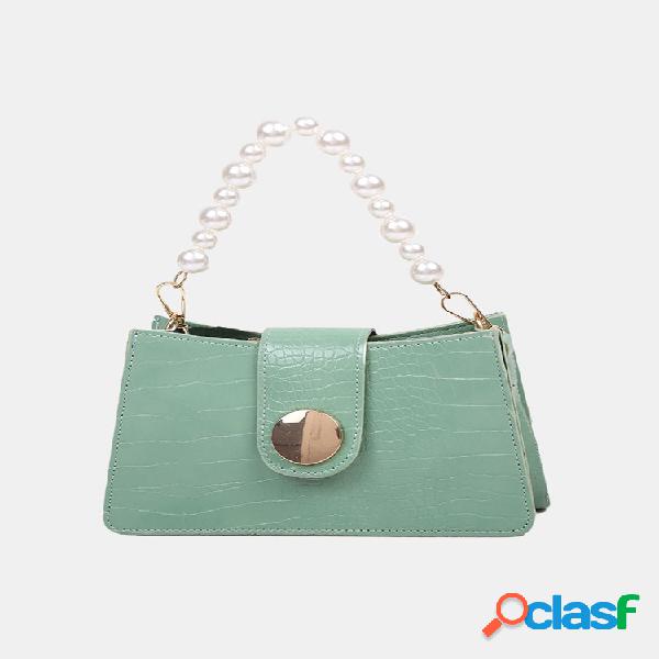 Mujer Bolso de mano PU Alligator Crossbody Bolsa