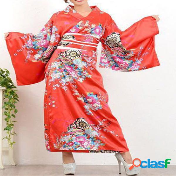 Mujer Conjunto de kimono estampado lavable