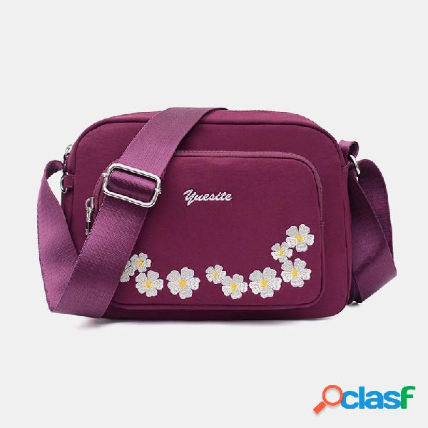 Mujer Impermeable Bandolera floral con bordado en varios