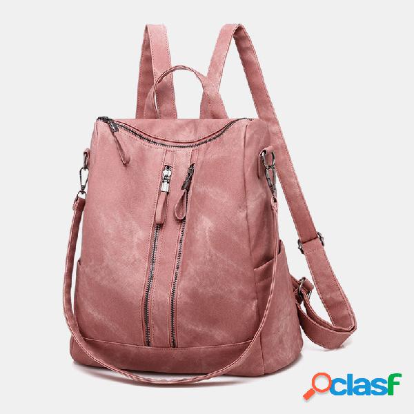 Mujer Mochila antirrobo Bolsa Mochila sólida